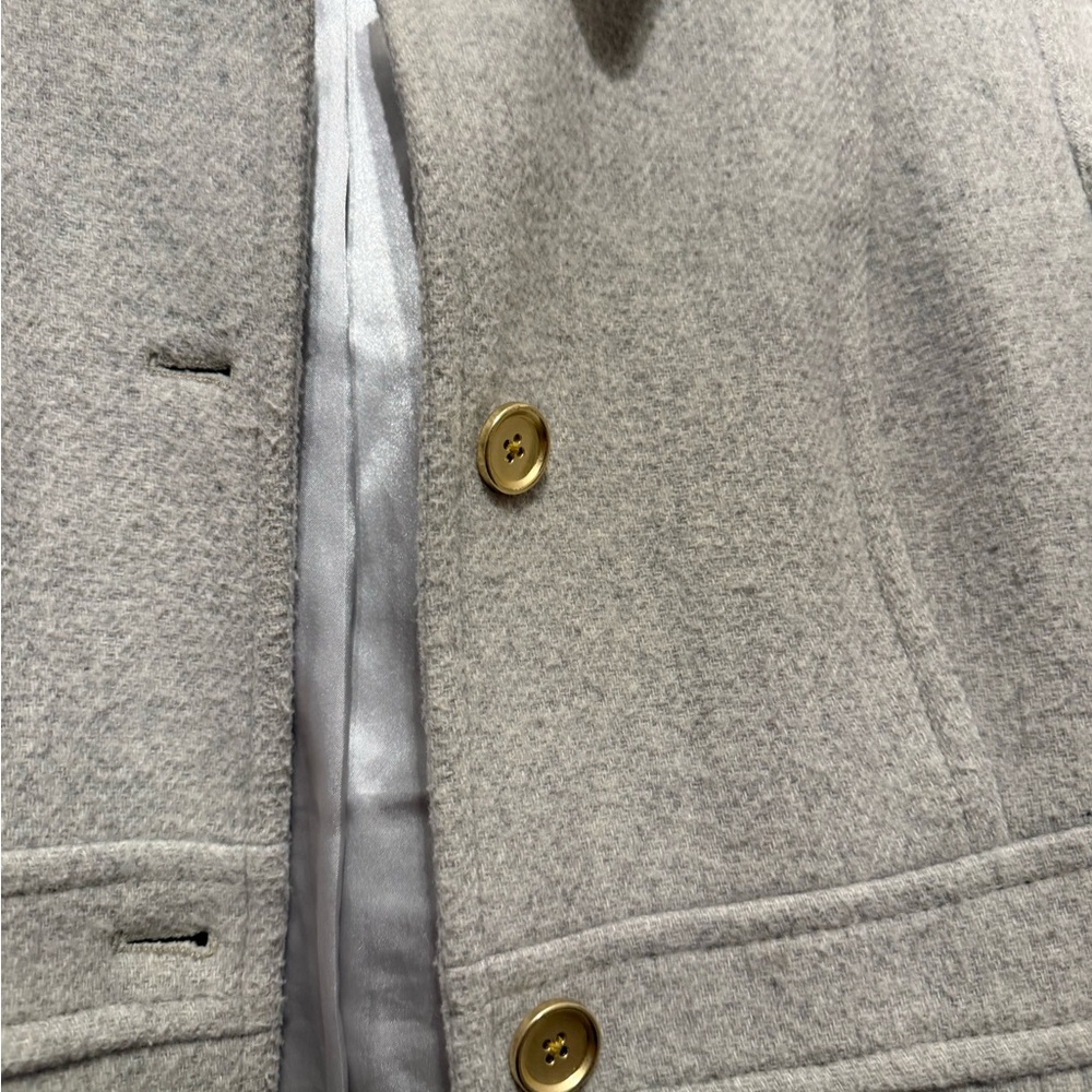J. Crew Women's Grey Wool Blend Lady Day Coat - Picture 4 of 7